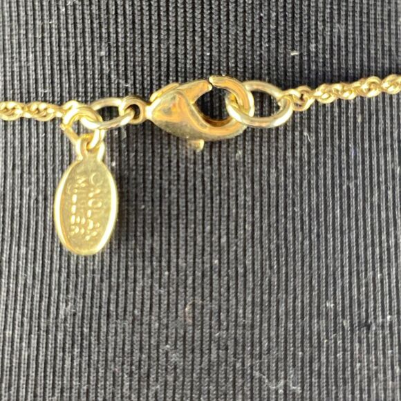 The Nolan Miller Glamour Collection Vienna Pendant Necklace Gold Teardrop Pearl - Picture 7 of 12